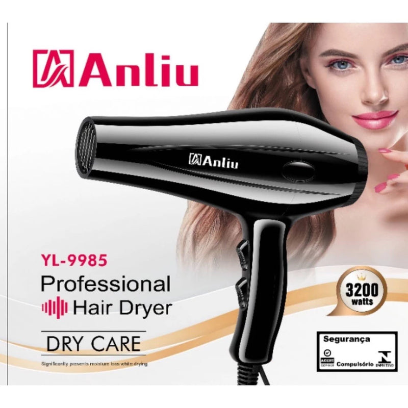 Secador de Cabelo Profissional Anliu 3200W - O Segredo dos Cabelos Perfeitos
