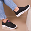 Tênis Meia Feminino Calce Fácil Botinha Ortopédico Esportivo Sneaker Slip On Casual confortável Academia