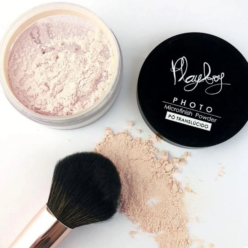 Pó Translúcido Solto De Finalização Facial Microfinish Powerder Playboy A Prova D água PB1033