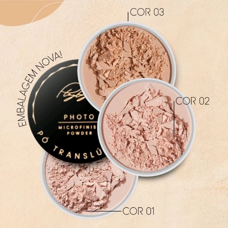 Pó Translúcido Solto De Finalização Facial Microfinish Powerder Playboy A Prova D água PB1033