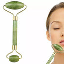 Kit Rolo Massageador Facial + Gua Sha de Pedra Jade