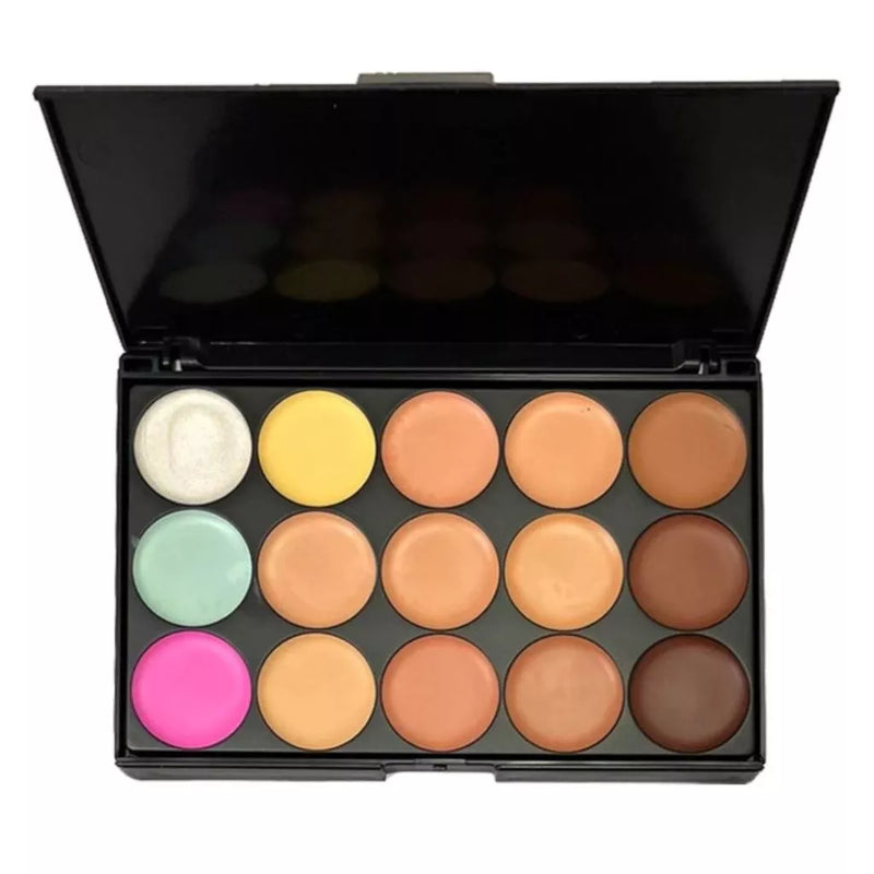 Paleta De Base Corretivo 15 Cores Maquiagem Profissional