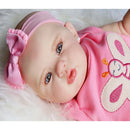 Boneca Bebê Reborn Abigail 48cm Corpo de Silicone