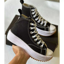 Tenis botinha cano alto feminino plataforma leve estiloso confortavel