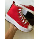 Tenis botinha cano alto feminino plataforma leve estiloso confortavel