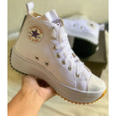 Tenis botinha cano alto feminino plataforma leve estiloso confortavel