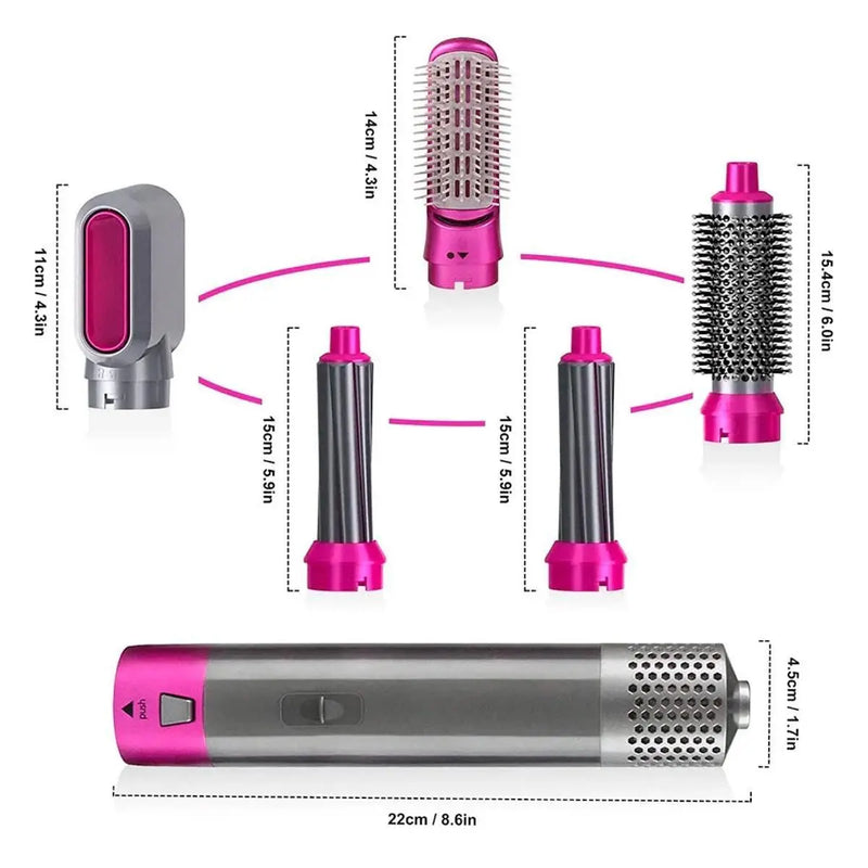 Dany Hair Pro Styler - 5 em 1: Seca, Alisa, Baby liss, Volume e Escova!
